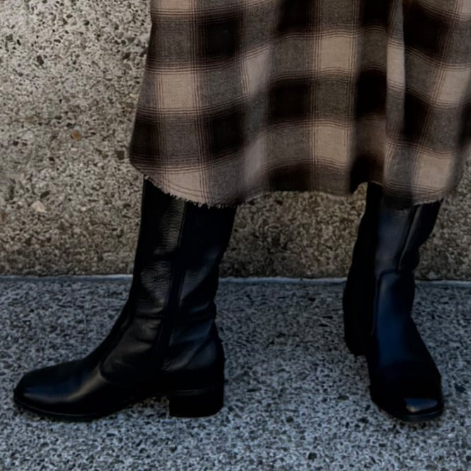 Leather Knee High Boots