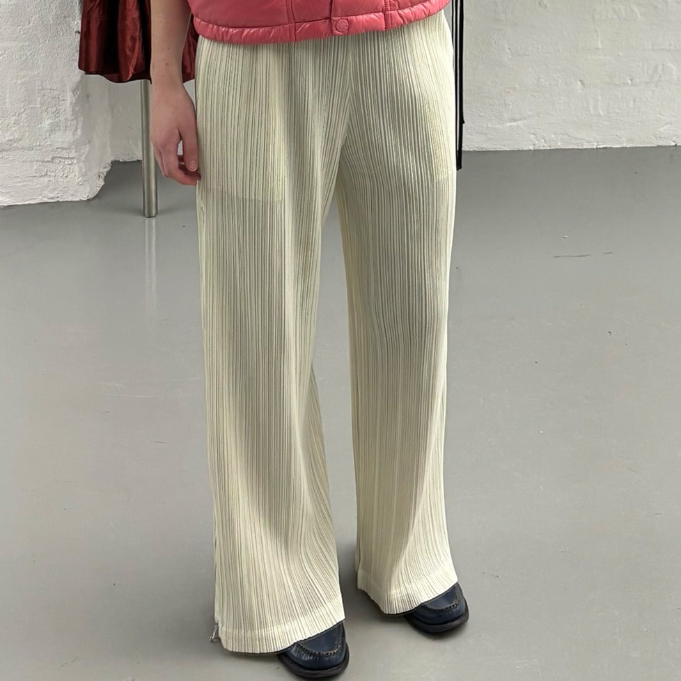 Perma Pleat Side Zip Pants