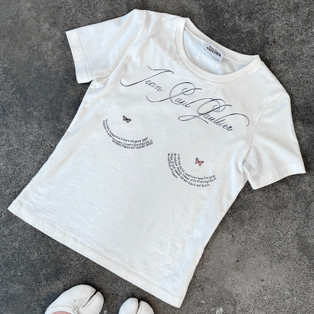 Tattoo Cursive Printed T Shirt