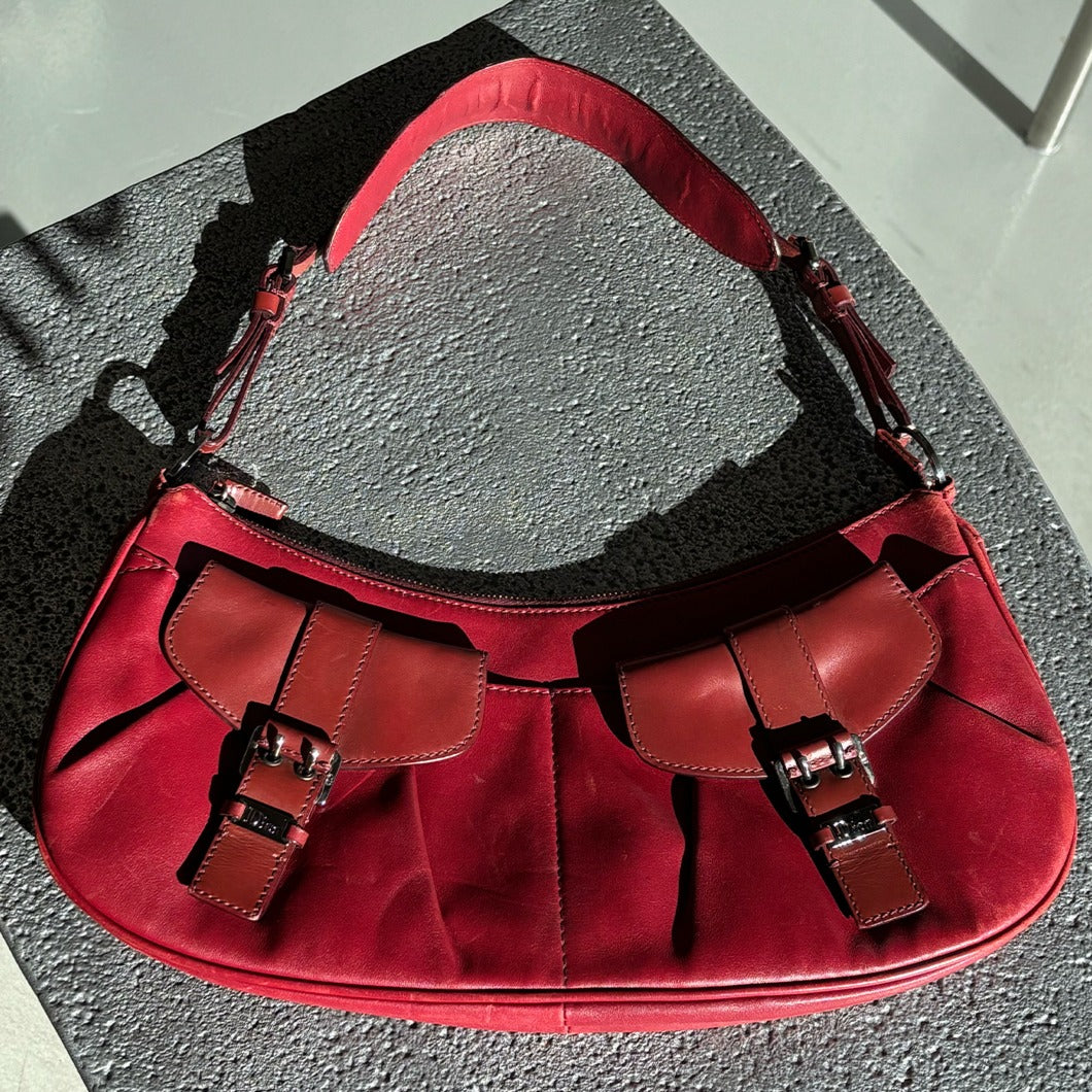 Red Bondage Croissant Bag