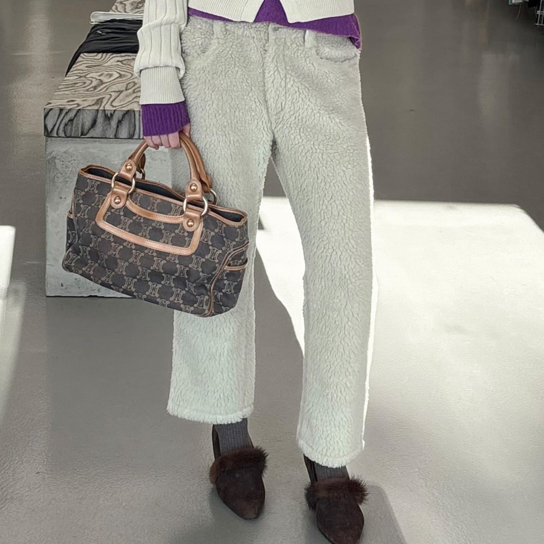 Shearling Crop Trouser
