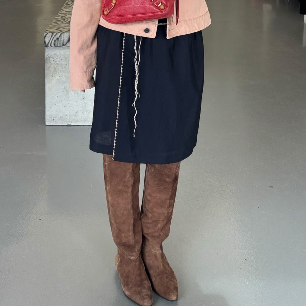 Suede Knee High Boots