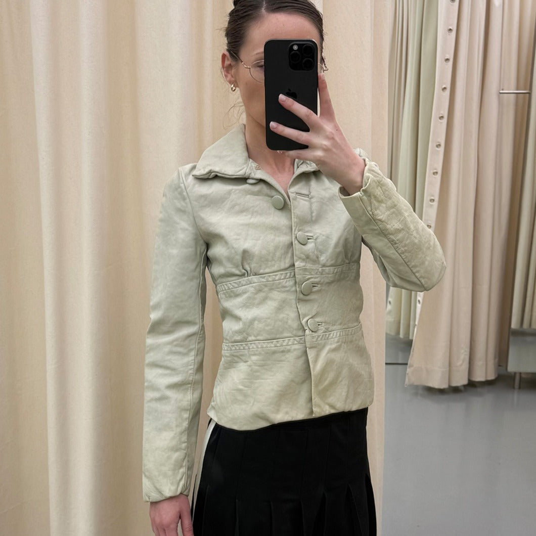 Leather Button Up Jacket