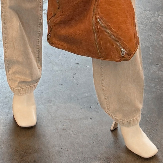 Square Toe Leather Mules