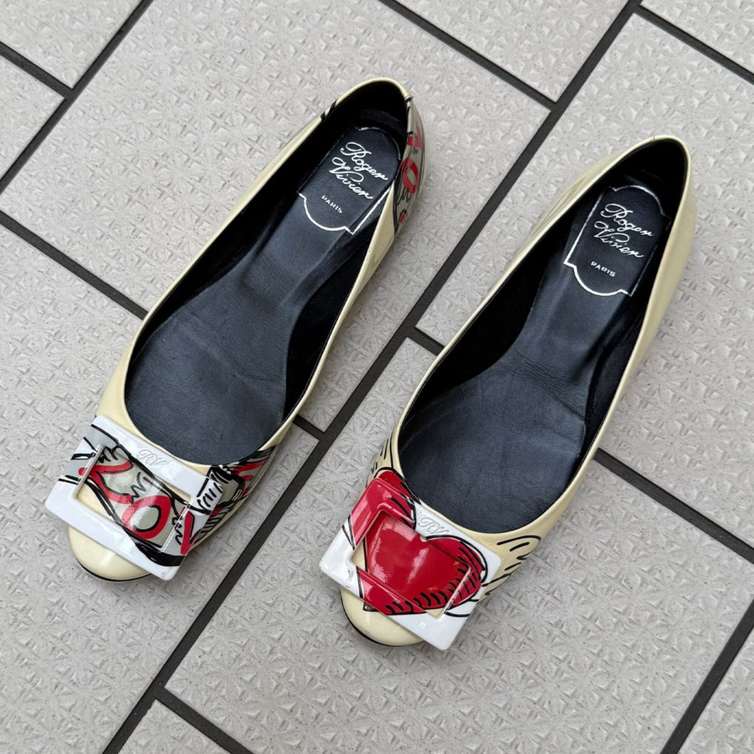 Tattoo Patent Ballet Flat