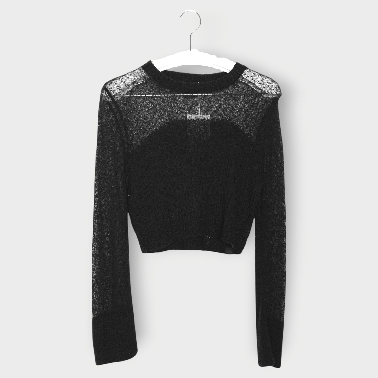 Sheer Knit Long Sleeve Top