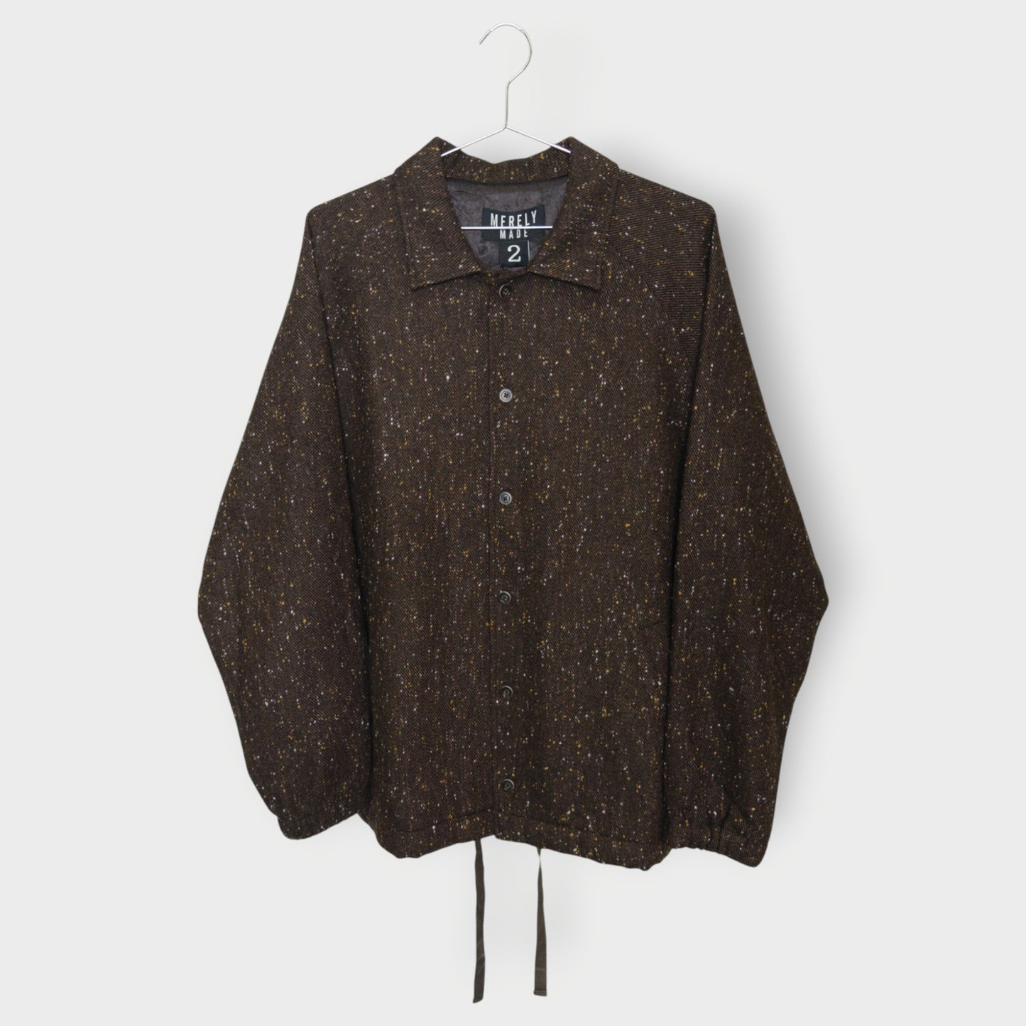Speckle Tweed Zip Coach Jacket