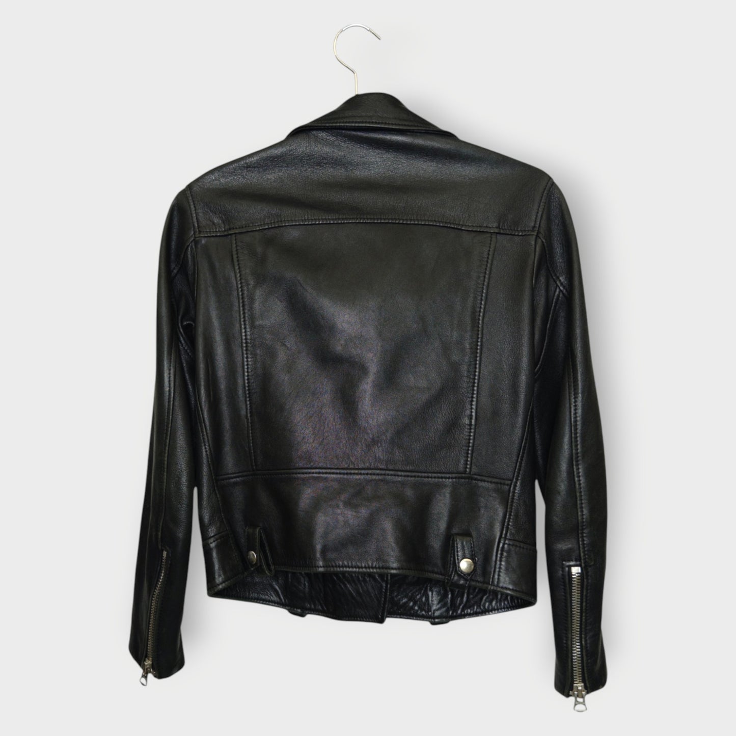 Leather Moto Mock Jacket