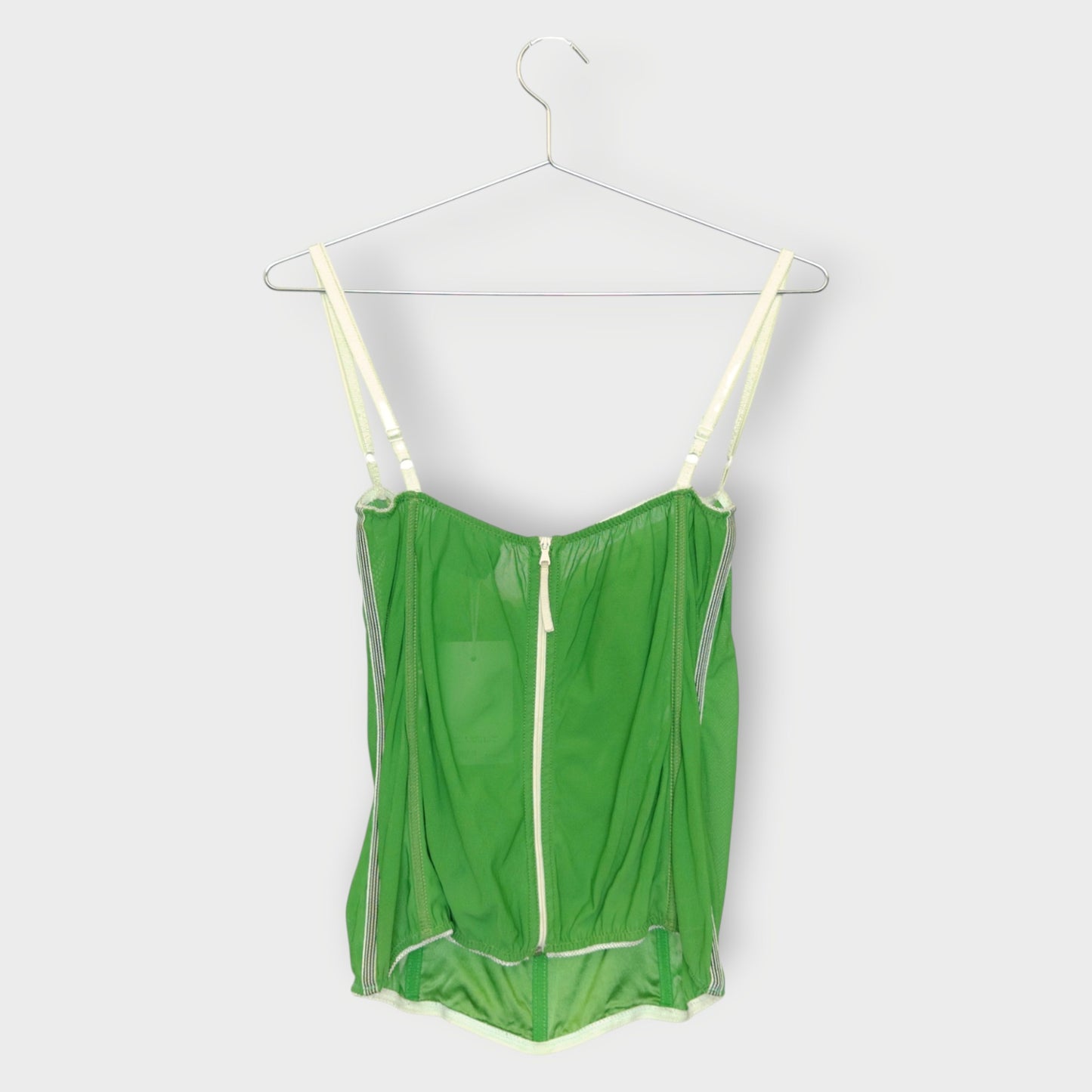 Floral Mesh Panelled Bustier Top