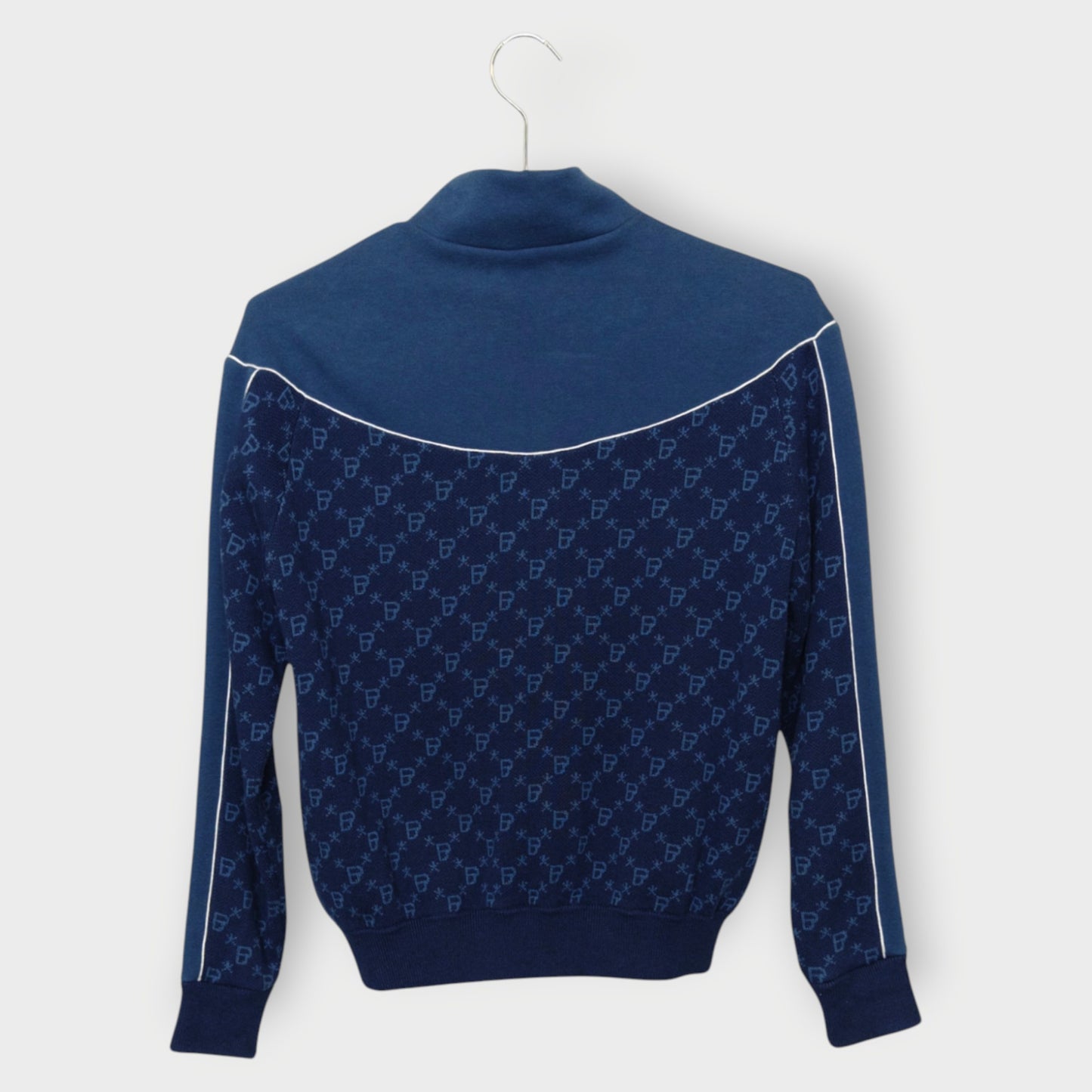 Monogram Zip Mock Neck Jacket