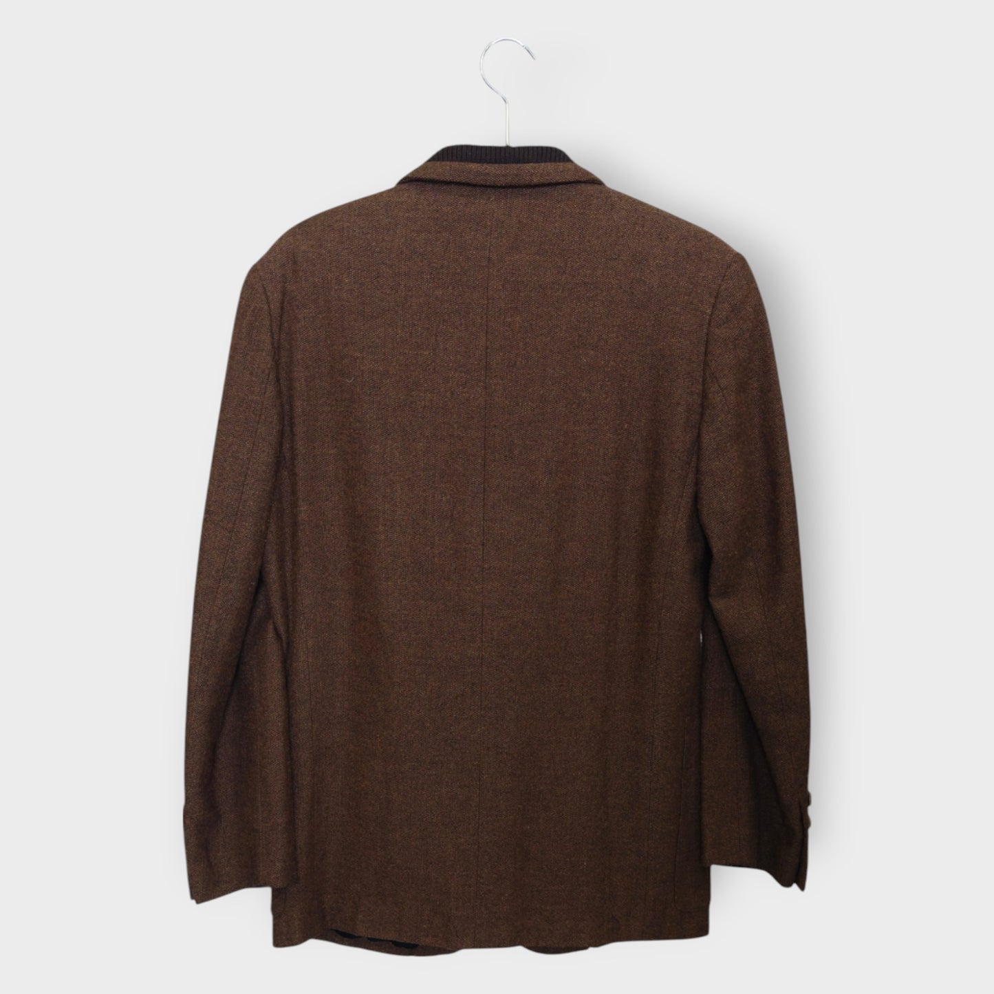 Tweed Rib Neck Blazer