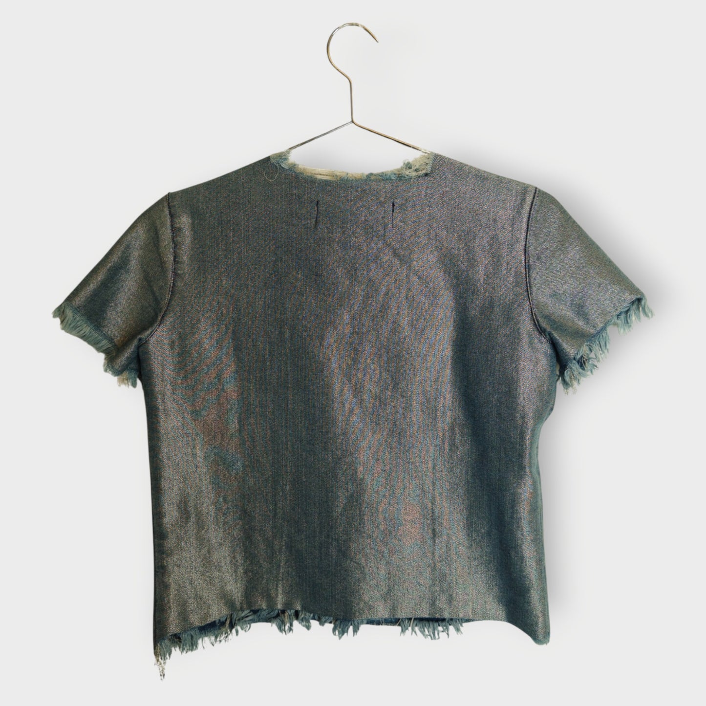 Metallic Frayed Edge Tee