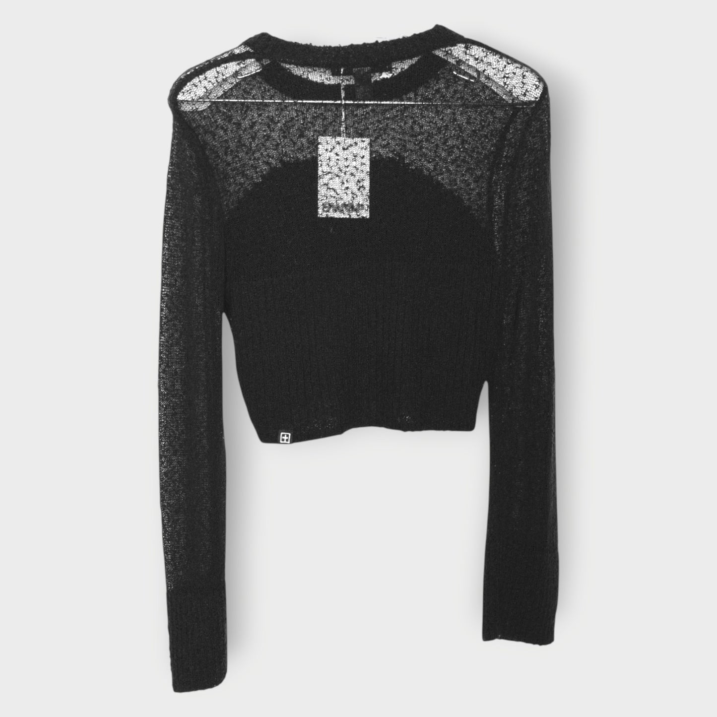 Sheer Knit Long Sleeve Top