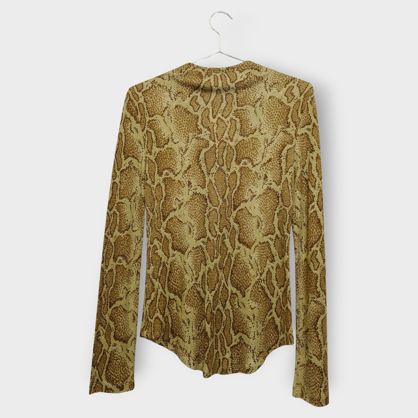 Snake Printed Half Zip Long Sleeve