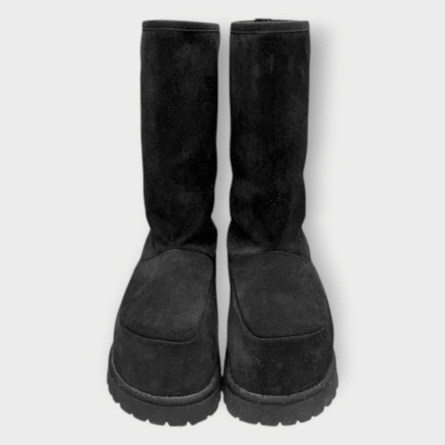Suede Shearling Platform Boots