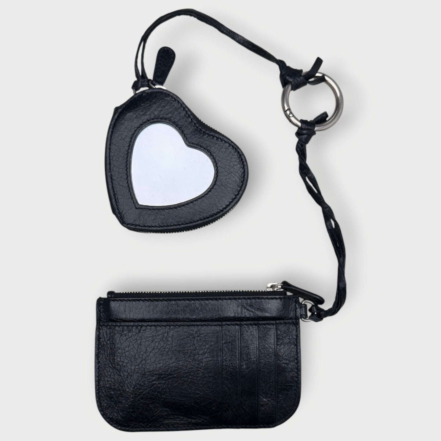 Leather Agneau Le Cagole Purse Keychain