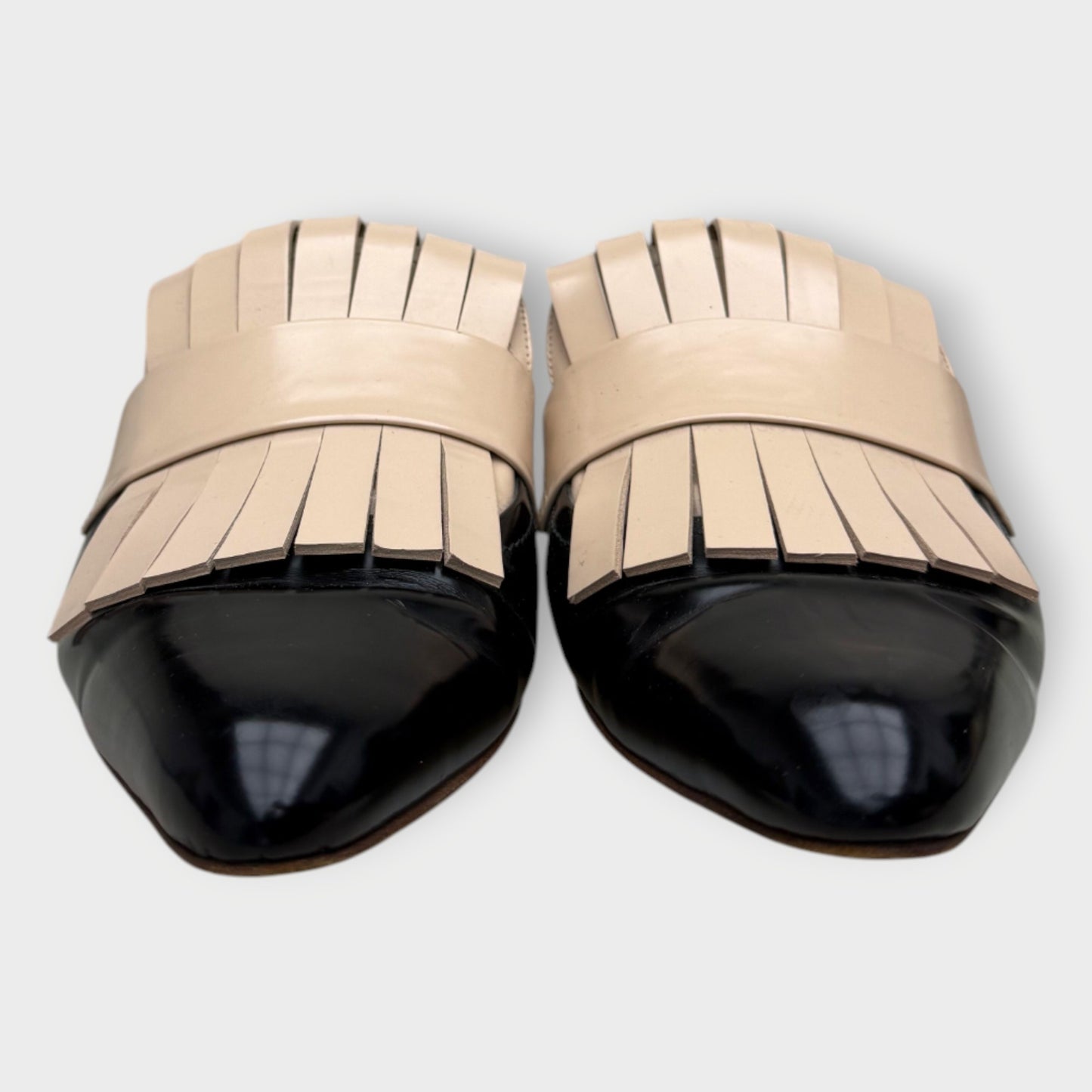 Leather Tassel Mule