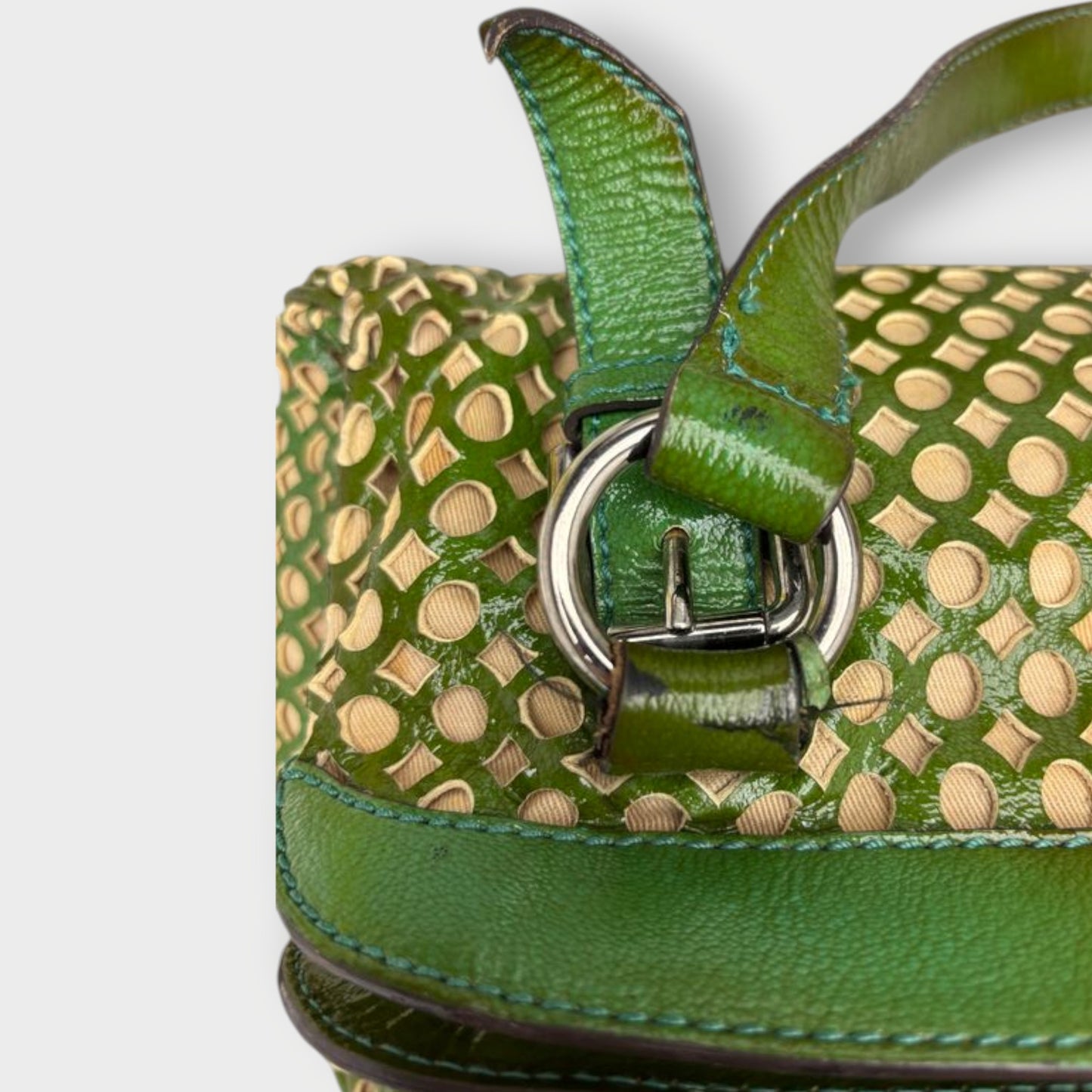 Cut Out Leather Handbag
