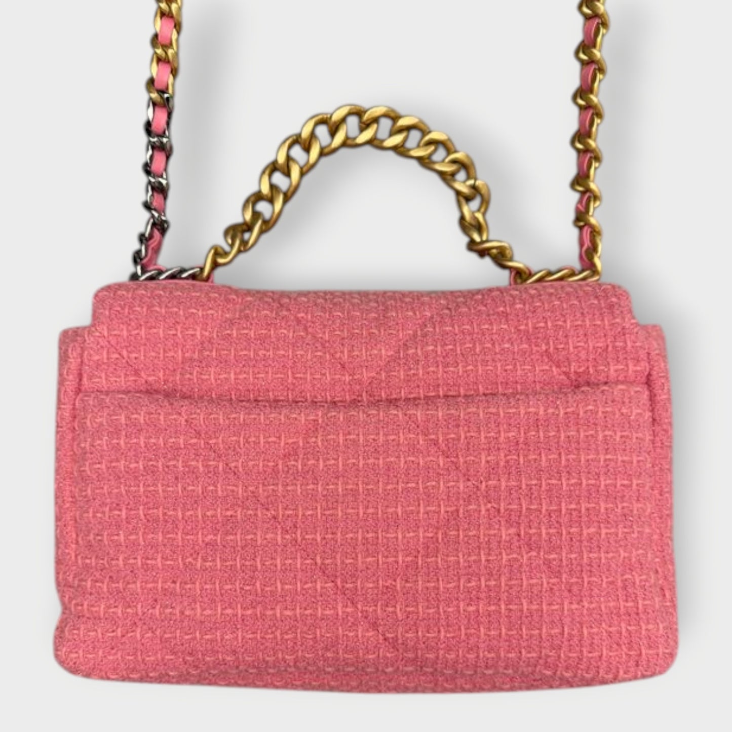 Tweed 19 Gold Chain Flap Bag