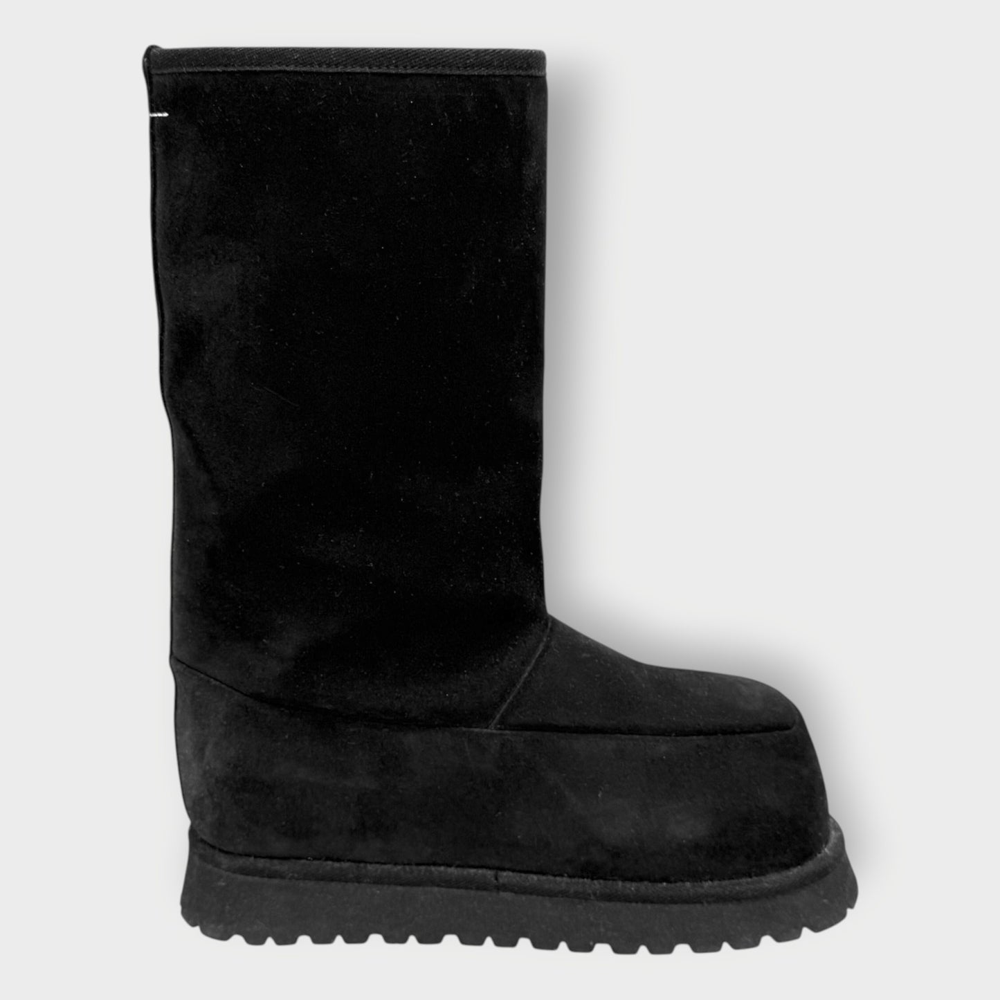 Suede Shearling Platform Boots