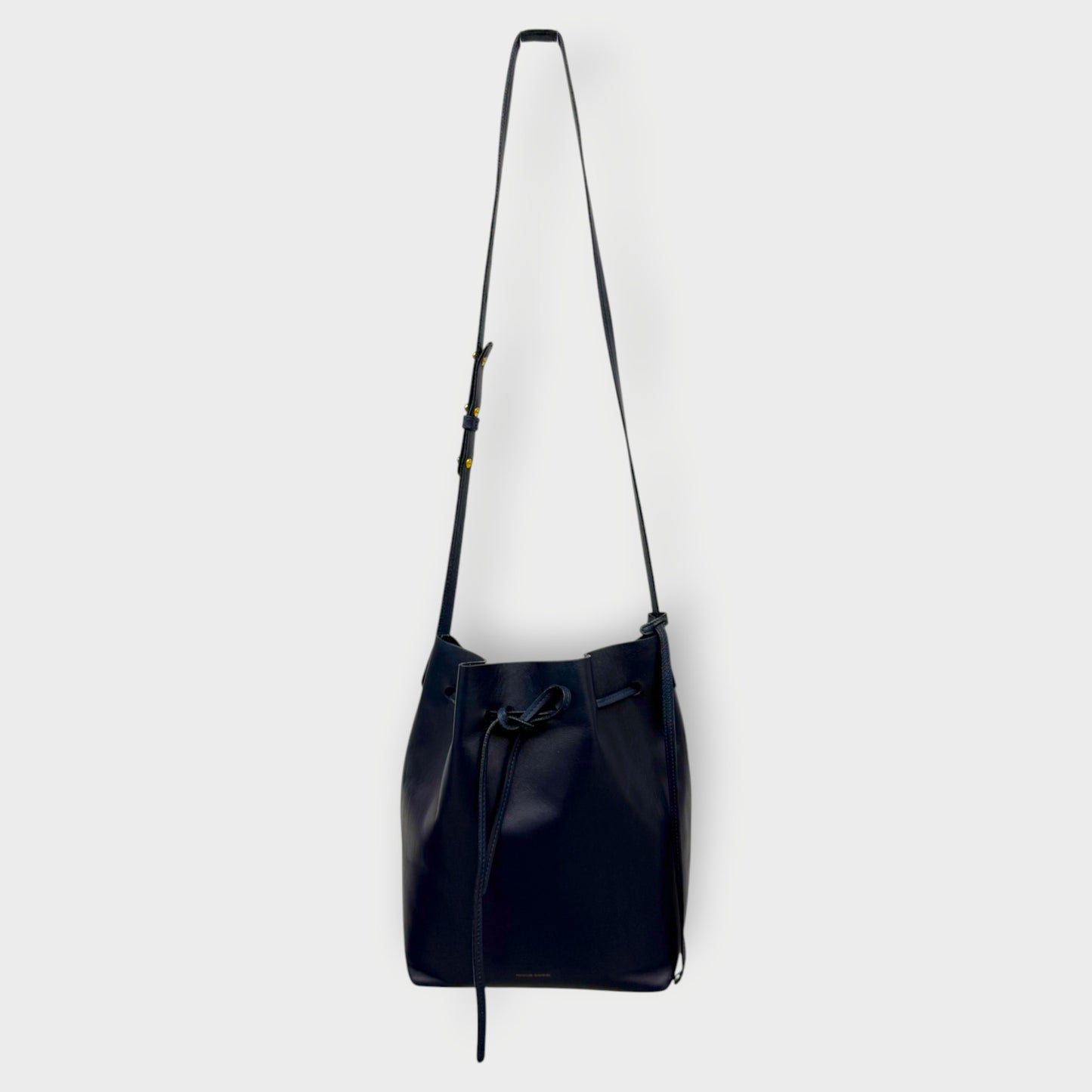 Leather Drawstring Bucket Bag