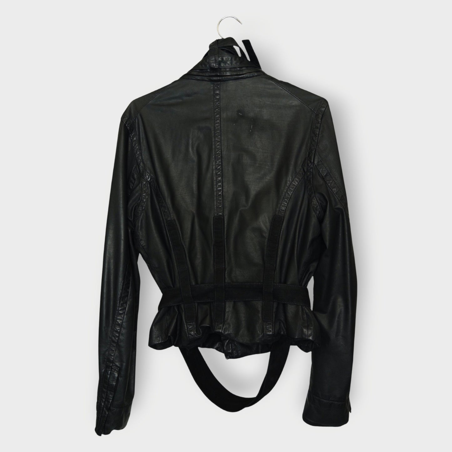 Buckle Neck Biker Jacket