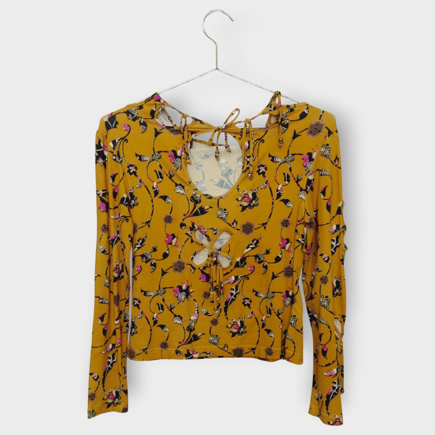 Floral Cut Out Long Sleeve