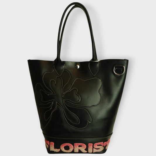 Leather Flower Detail Bag