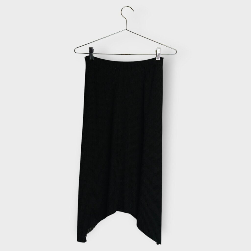 Chevron Weave Asymmetric Skirt