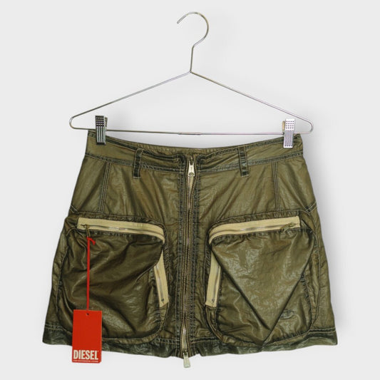 PVC Coated Puff Pocket Mini Skirt