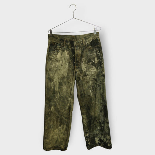Painted Wide Leg Jean