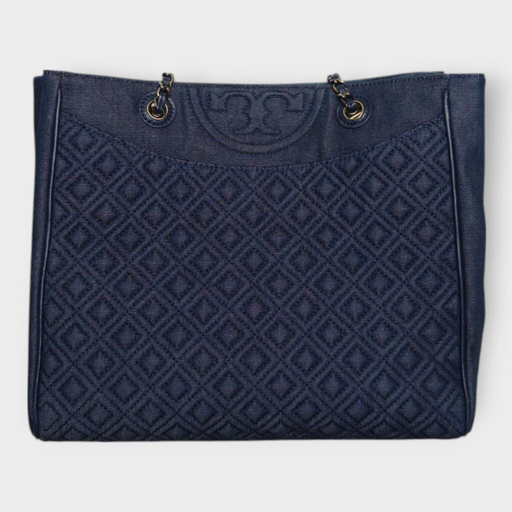 Blue Denim Quilted Tote