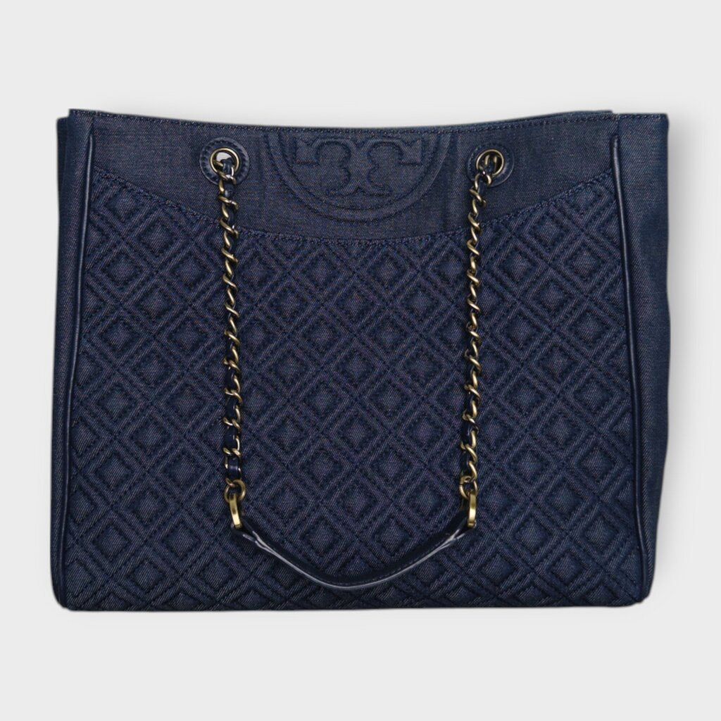 Blue Denim Quilted Tote