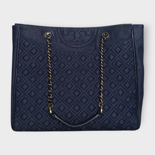 Blue Denim Quilted Tote