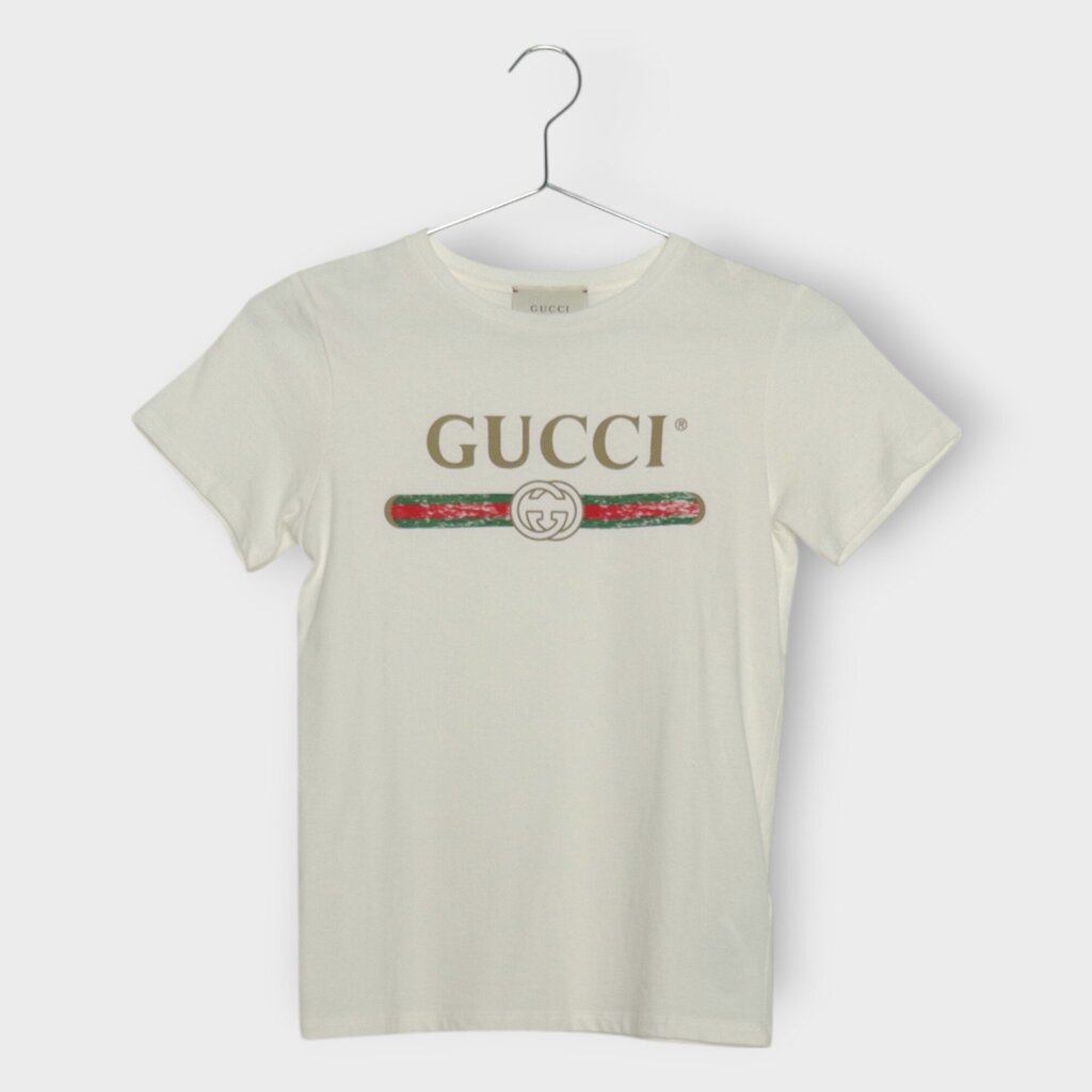 White Classic Logo Tee