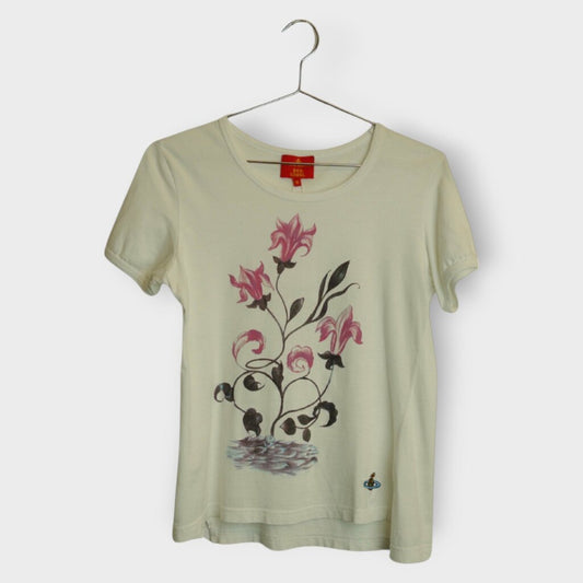 White Floral Print T-Shirt