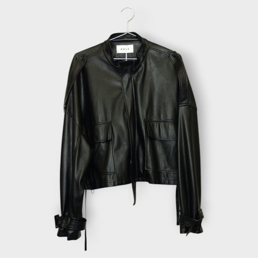 Faux Leather Pocket Jacket