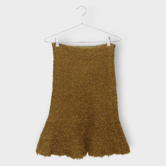 2000 Brown Tweed A-Line Skirt