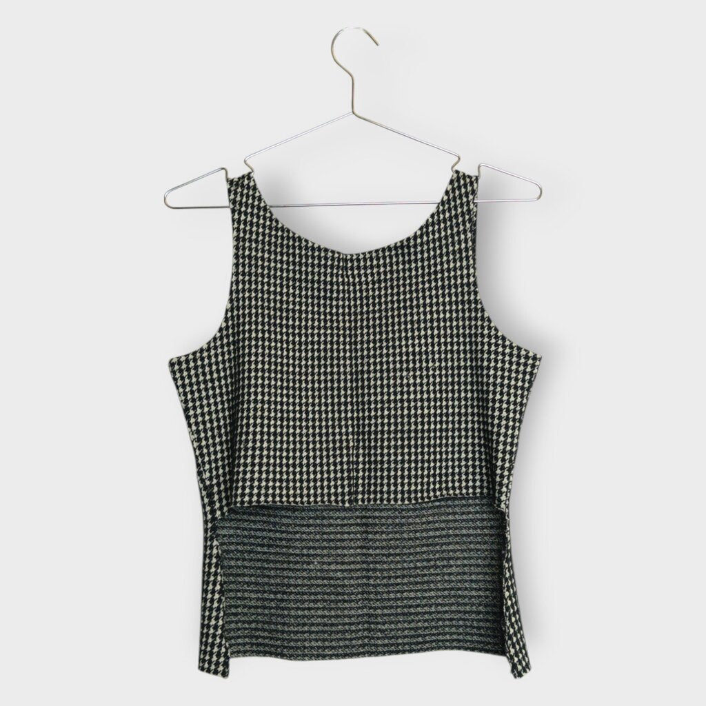 Houndstooth Print Tank Top