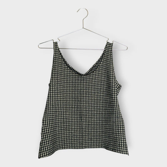 Houndstooth Print Tank Top