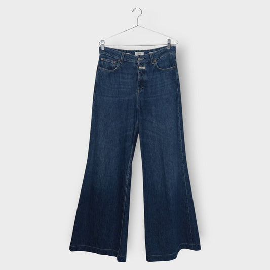 Mid Wash High Wide Leg Jeans