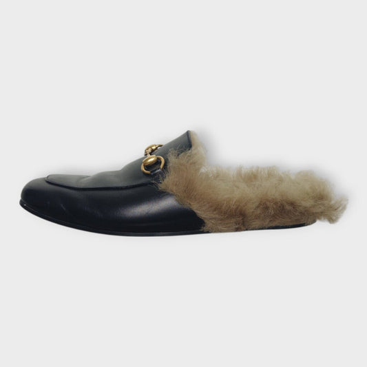 Leather Fur Lined Loafers