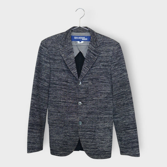 Grey Mottled Elbow Patch Blazer