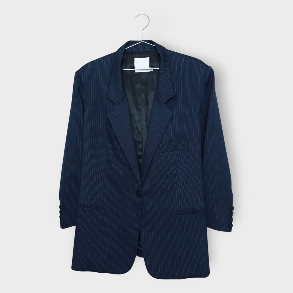 Cotton Wool Pinstripe Blazer Dress