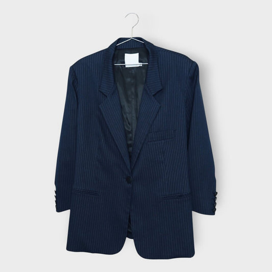 Cotton Wool Pinstripe Blazer Dress