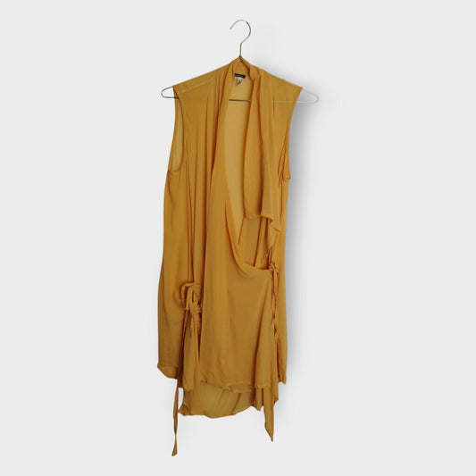 Silk Ruched Wrap Tie Dress
