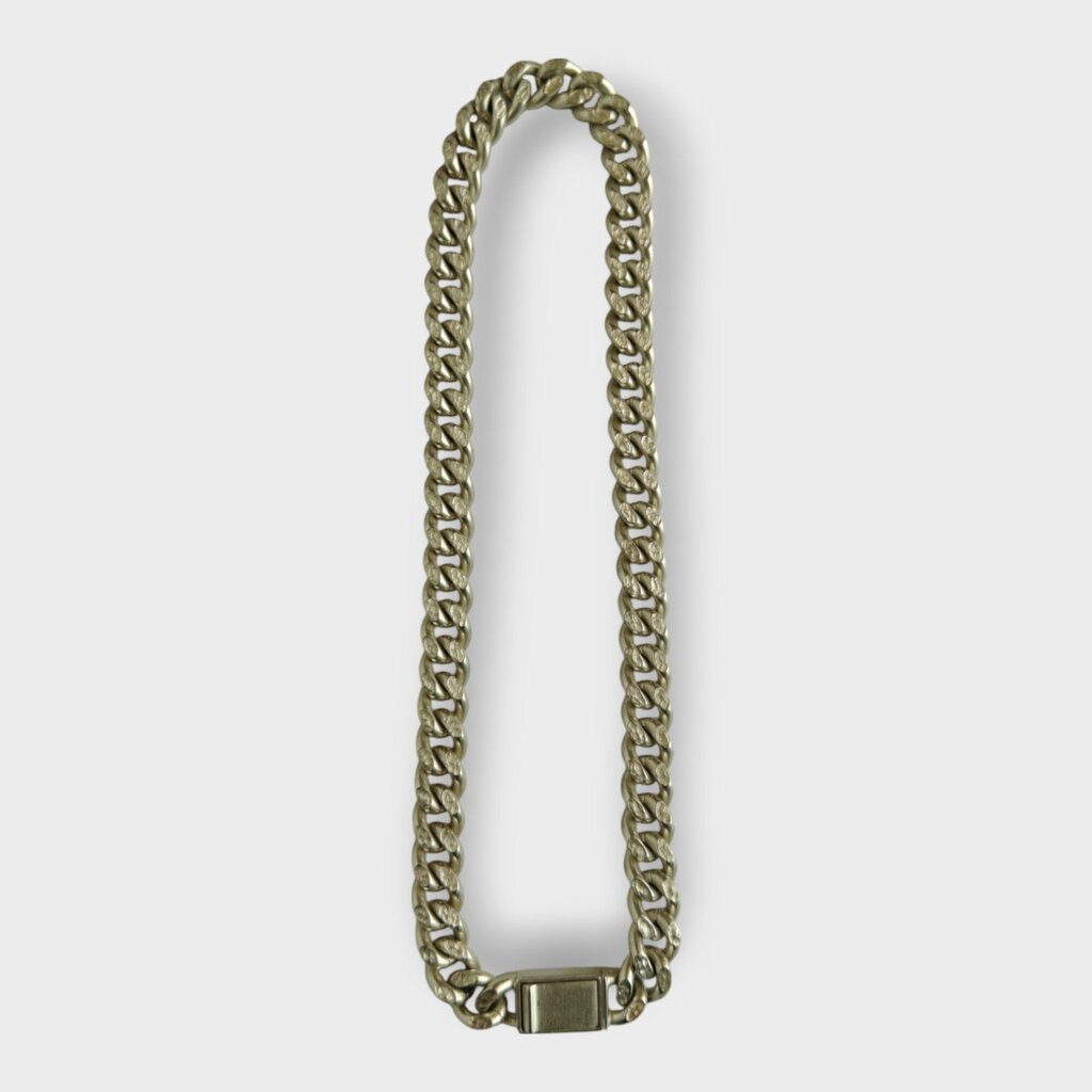 Silver Chunky Curb Chain Necklace