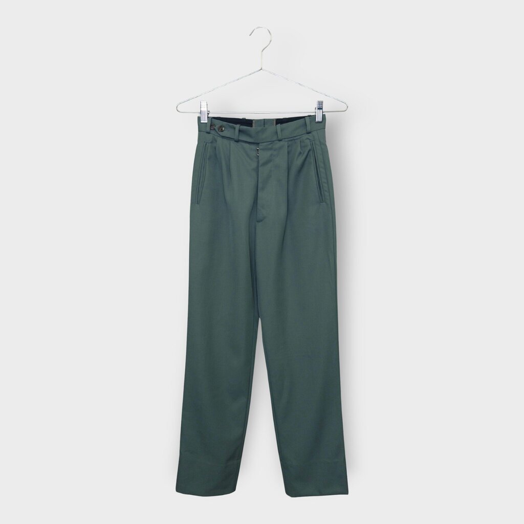 Wool Gabardine Slim Suit Pants