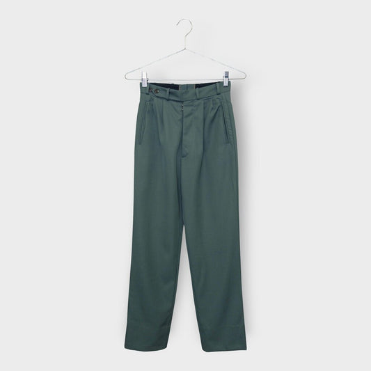 Wool Gabardine Slim Suit Pants