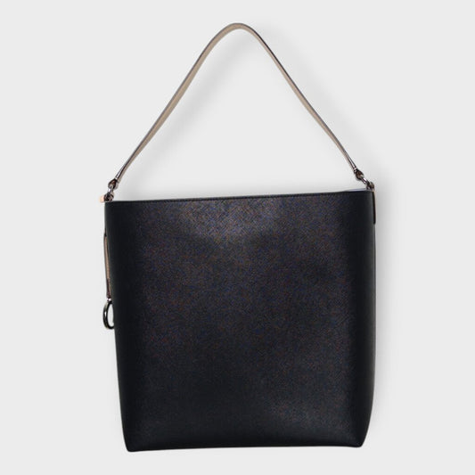 Black Leather Estate Tote Bag